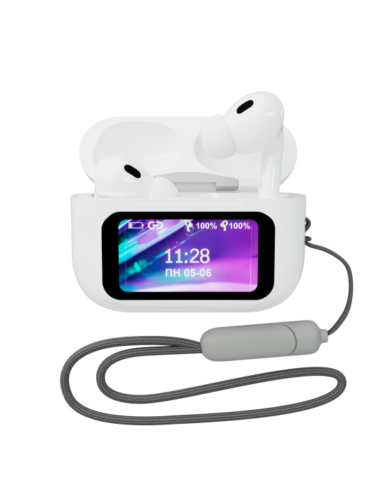 Наушники беспроводные с зарядным кейсом VLP Vision Muse Pro, белые