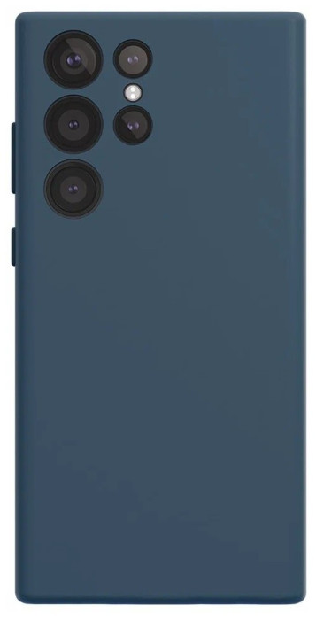 Чехол защитный VLP Liquid Silicone Case для Samsung Galaxy S23 Ultra синий