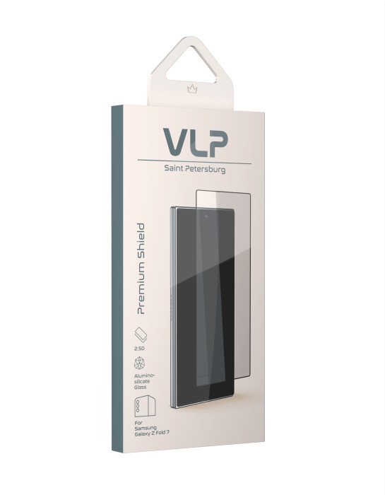Стекло защитное 2.5D VLP Premium Shield для Samsung Z Fold 7 с черной рамкой