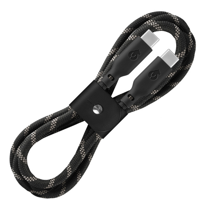 Кабель зарядный uBear Trend Cable USB-C/USB-C 1.2м, 60W, Черно-Бежевый | Фото 5 из 5