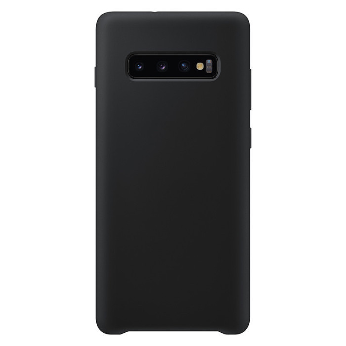 Чехол Silicone Cover для Samsung Galaxy S10 Plus Черный