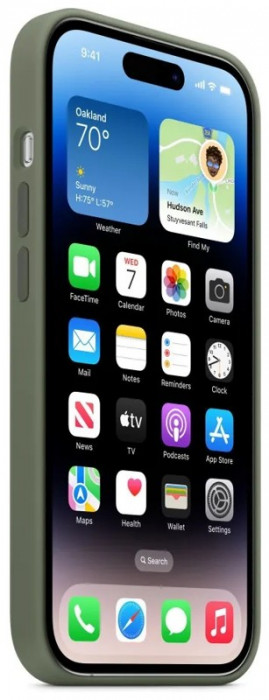 Чехол Silicone Case with Magsafe для iPhone 14 Pro Темно Зеленый (Olive)