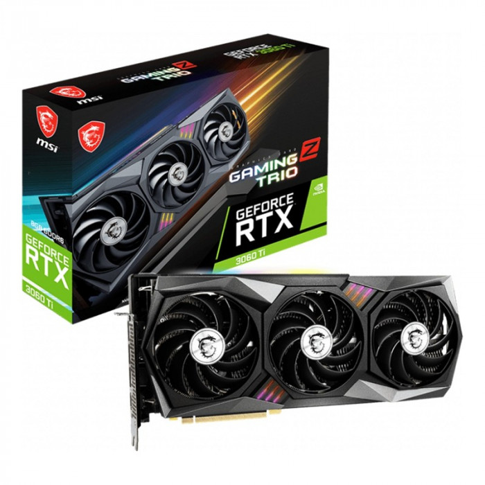 Видеокарта MSI NVIDIA GeForce RTX 3060 Ti GAMING Z TRIO 8G (LHR) (RTX 3060 TI GAMING Z TRIO 8G LHR)