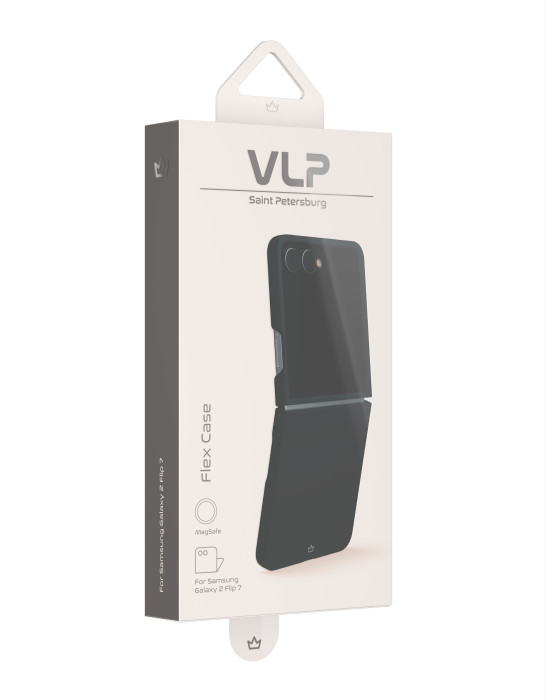 Чехол защитный VLP Flex Case с MagSafe для Samsung Z Flip 7, черный