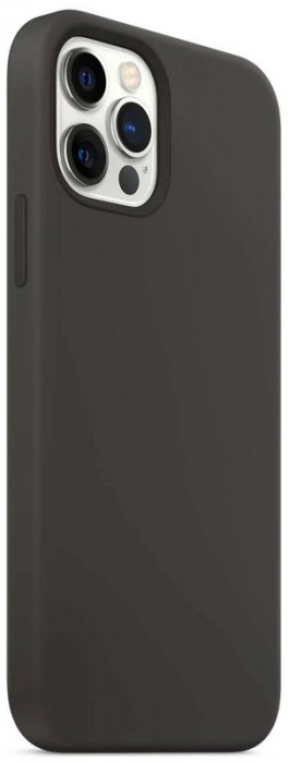 Чехол Silicone Case with Magsafe для iPhone 12/12 Pro Черный (Black) | Фото 2 из 4