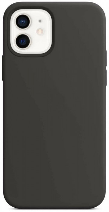 Чехол Silicone Case with Magsafe для iPhone 12/12 Pro Черный (Black) | Фото 4 из 4