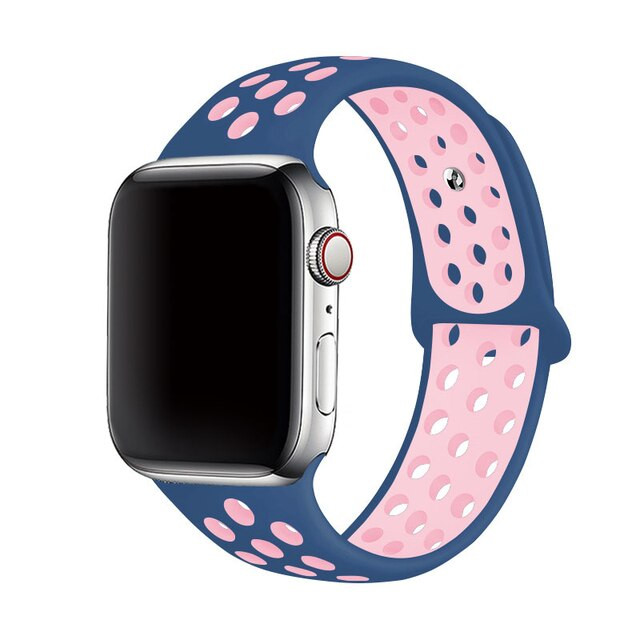 Apple Watch 42 44 45 49mm Nike Sport Band Blue Pink AppVoronezh