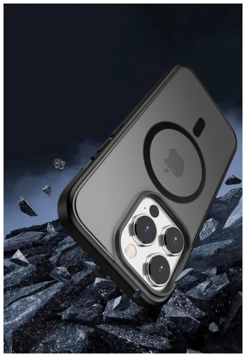 Чехол-накладка Gurdini Shockproof Case with Magsafe для iPhone 14 Pro Max Черный (Black) | Фото 3 из 7