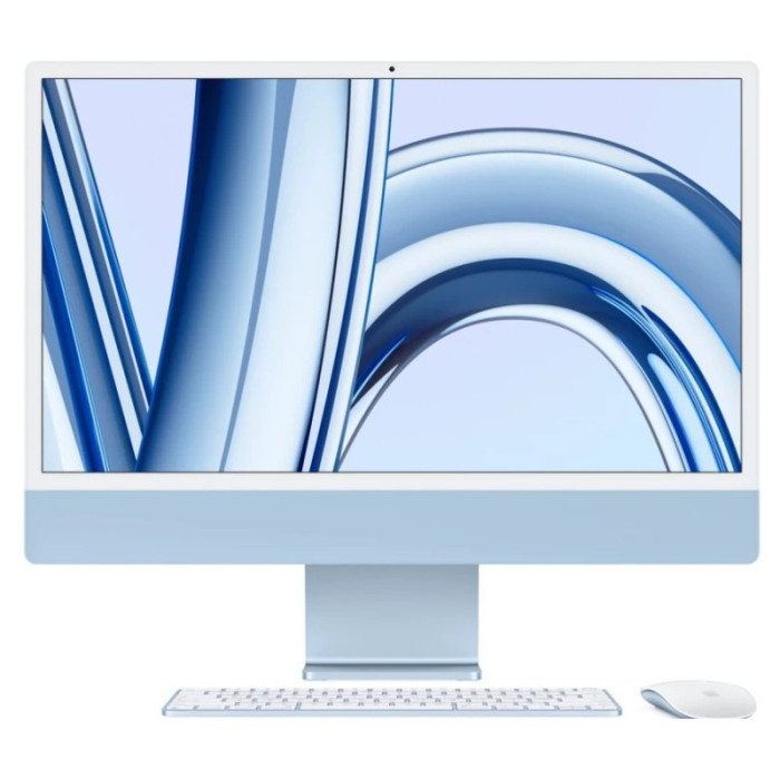 Моноблок Apple iMac 24" 2024 Retina 4,5K, M4 MWV13 (10-core CPU, 16/256GB, 16-core GPU) Голубой (Blue) | Фото 1 из 3