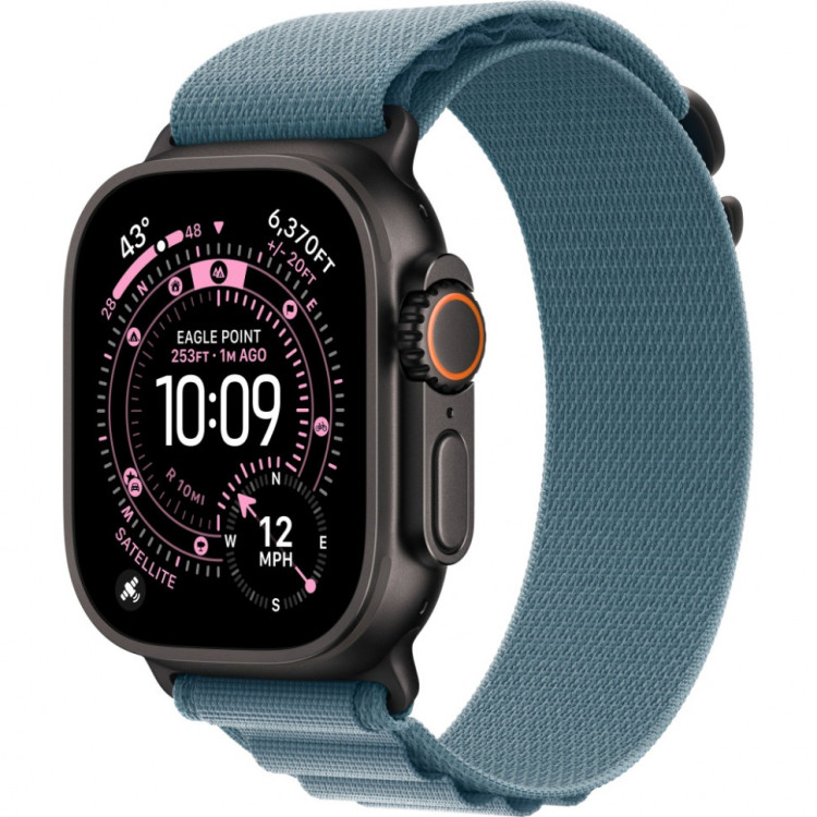Умные часы Apple Watch Ultra 3 2025 49mm Black Titanium Case with Light Blue Alpine Loop