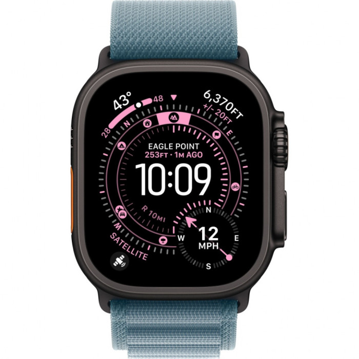 Умные часы Apple Watch Ultra 3 2025 49mm Black Titanium Case with Light Blue Alpine Loop | Фото 2 из 3