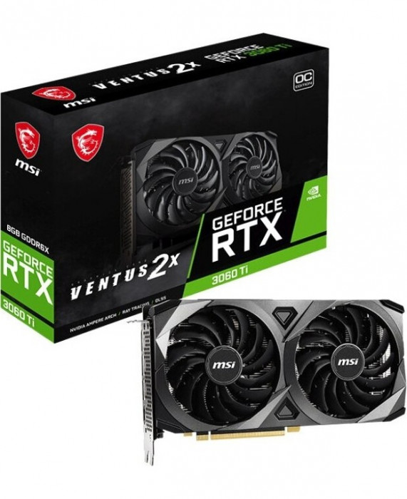 Видеокарта MSI GeForce RTX 3060 Ti VENTUS 2X 8GD6X OC, Retail