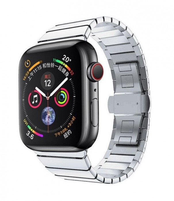 Ремешок Gurdini Stainless Steel Link Bracelet Apple Watch 42/44/45mm Серебро (Silver)